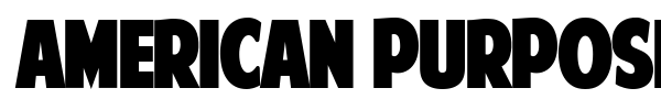 American Purpose font preview